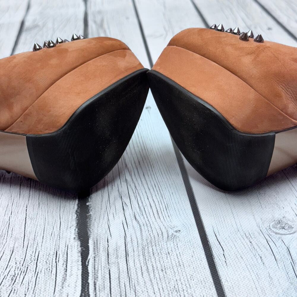 Nando Muzi Suede Platform High Heels Size 38 (US Size 7.5) - Picture 7 of 9